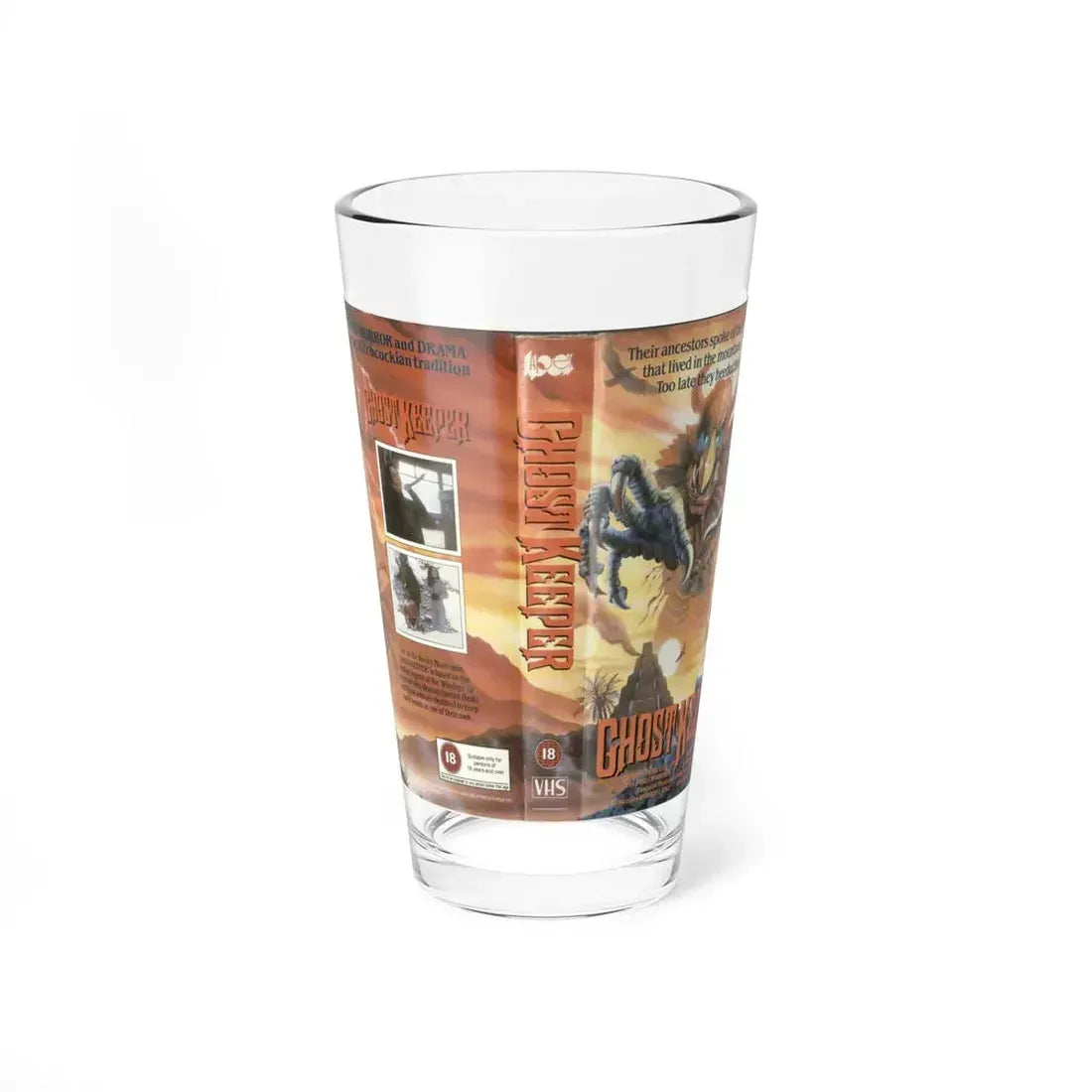 GHOST KEEPER (VHS COVER) Pint Glass 16oz 16oz - Go Mug Yourself