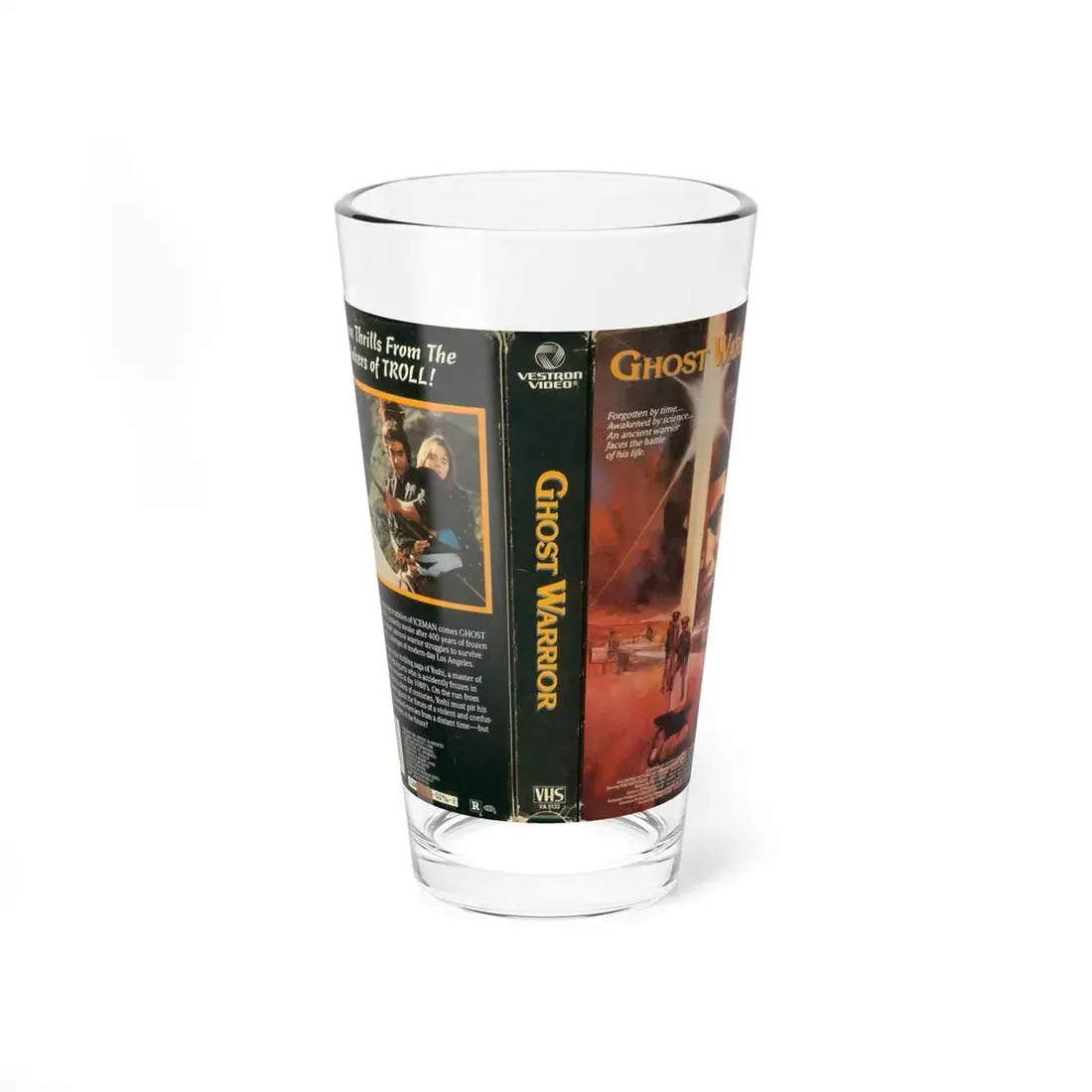 GHOST WARRIOR (VHS COVER) Pint Glass 16oz 16oz - Go Mug Yourself