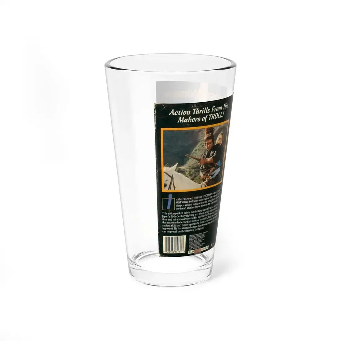 GHOST WARRIOR (VHS COVER) Pint Glass 16oz - Go Mug Yourself