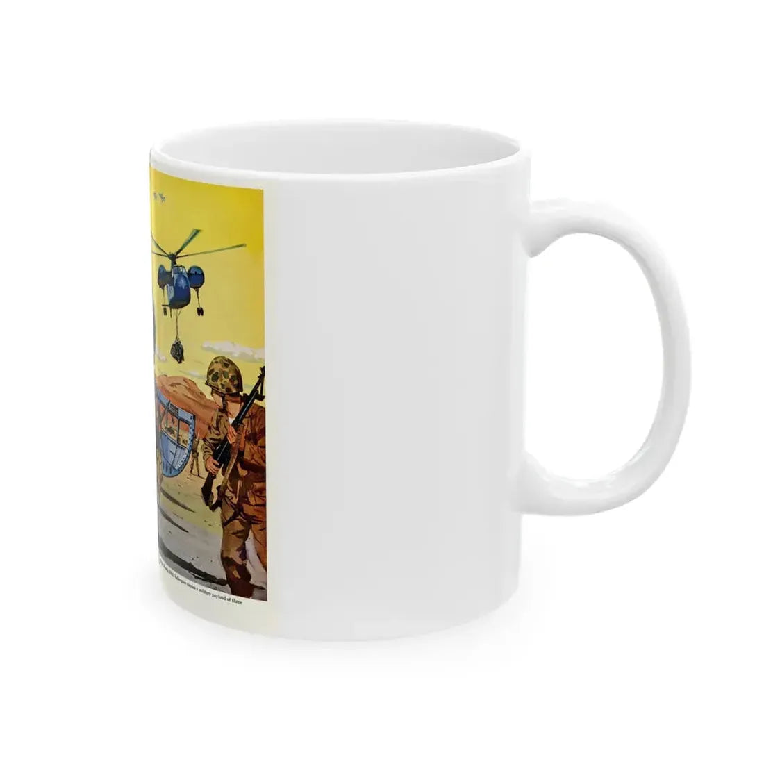 Giant Assault Helicopters, 1956 - White Coffee Mug - Go Mug Yourself
