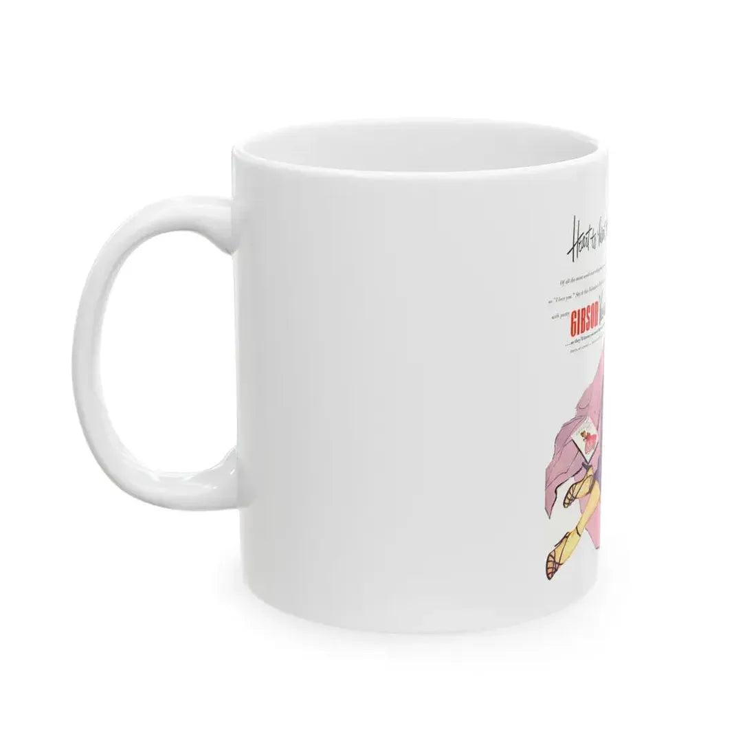 Gibson Valentines advertisement, 1952 - White Coffee Mug - Go Mug Yourself