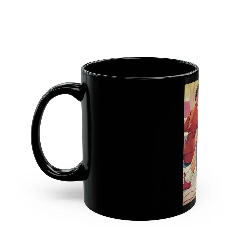 Gift Beyond Price, Redbook, January 1957 - Black Coffee Mug - Go Mug Yourself