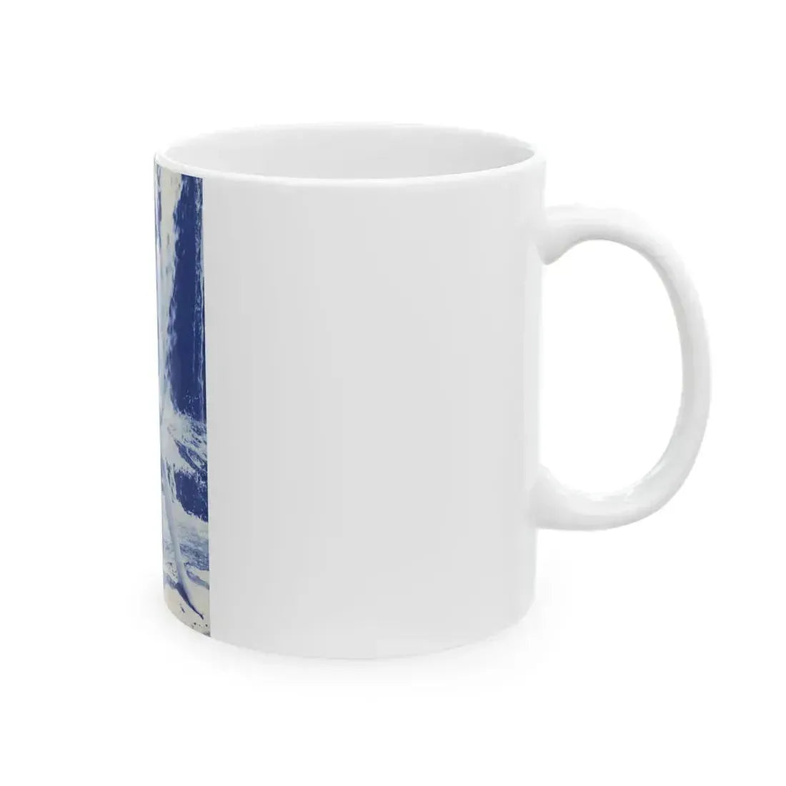 Gila Golan #70 - 7x10 B&W Full Body 2-Piece Bikini Pin-Up Page in Blue Tint from 60's Japanese Mag. Page (Vintage Female Icon) White Coffee Mug - Go Mug Yourself