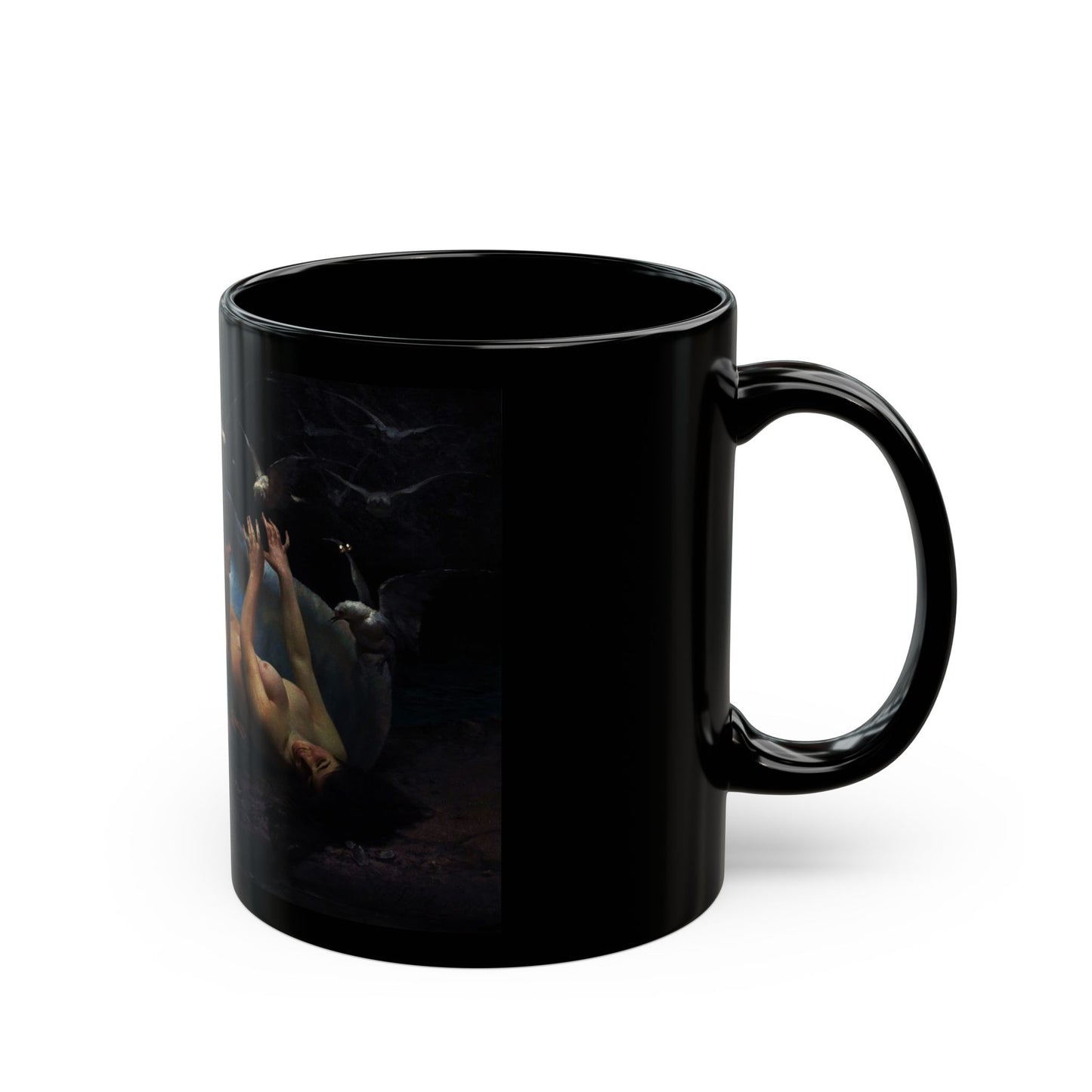 Gioacchino Pagliei (1852-1896) The Naiads - 1881 - Black Coffee Mug-Go Mug Yourself