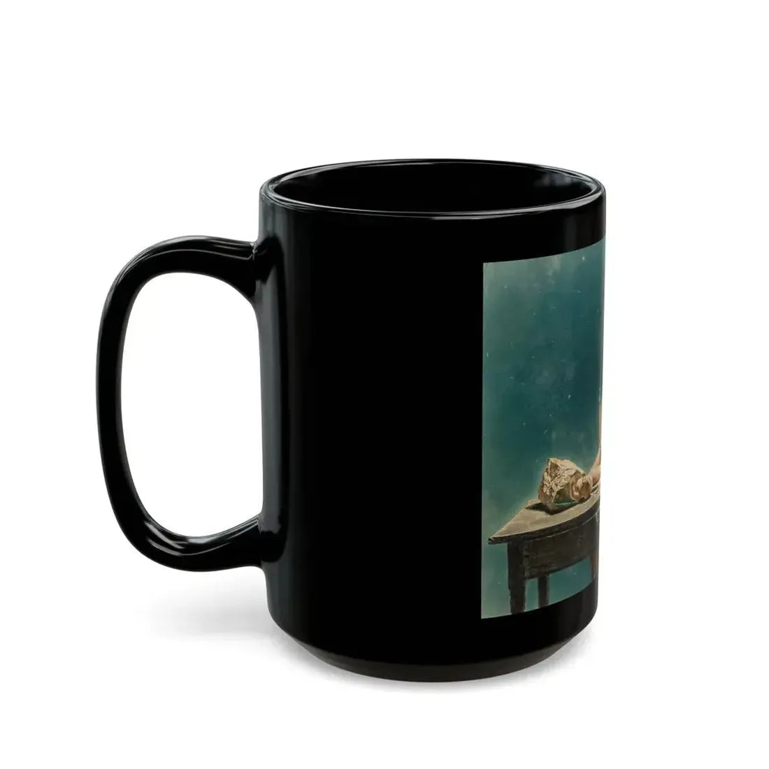 Girl Asleep at Desk - Black Coffee Mug - Go Mug Yourself