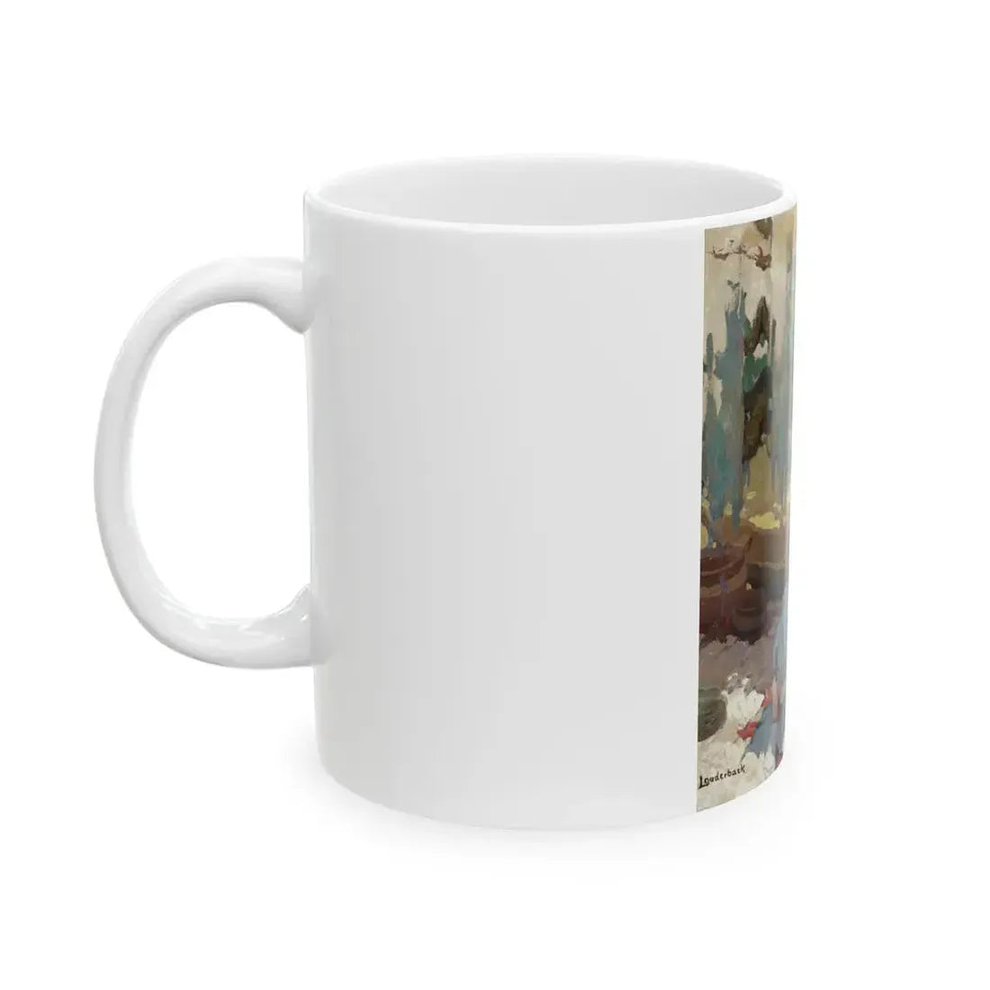 Girl at Cabin - White Coffee Mug - Go Mug Yourself