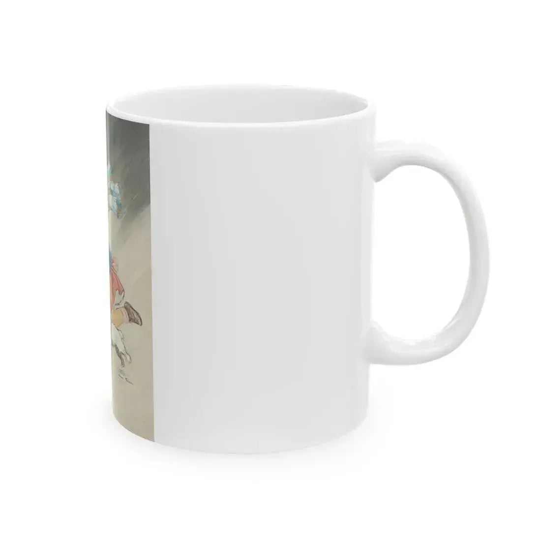 Girl Chasing Hat, Good Housekeeping magazine cover, March 1936 - White Coffee Mug - Go Mug Yourself