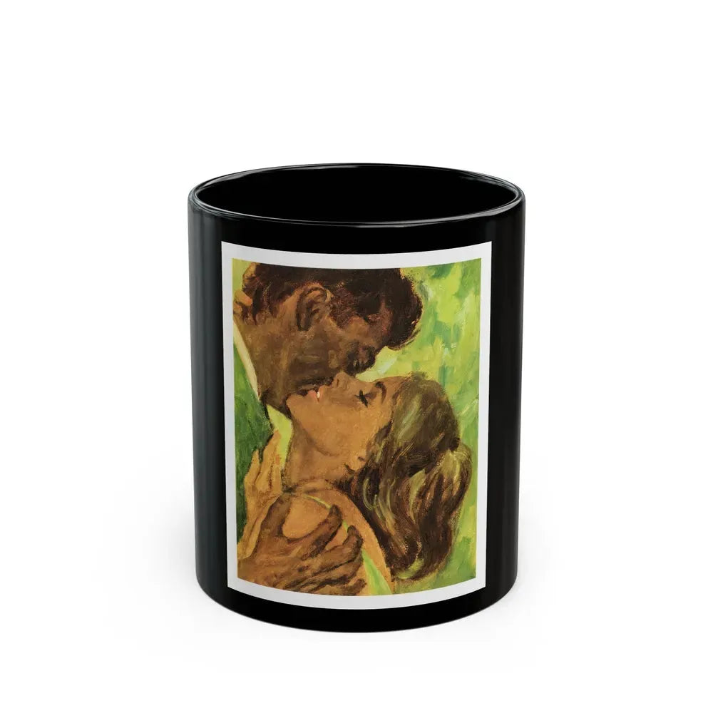 Girl From Paris by Helen Abbott, Woman magazine, 1965 - Black Coffee Mug 11oz - Go Mug Yourself