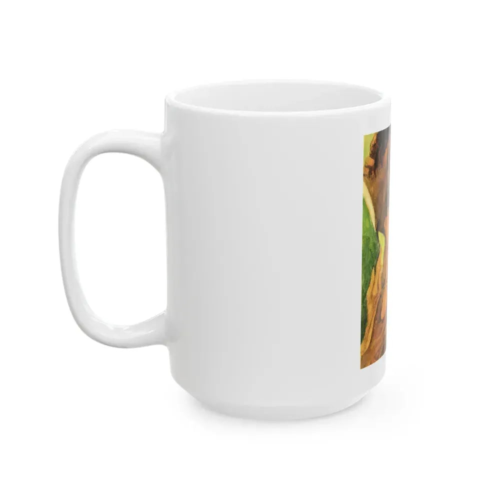 Girl From Paris by Helen Abbott, Woman magazine, 1965 - White Coffee Mug - Go Mug Yourself