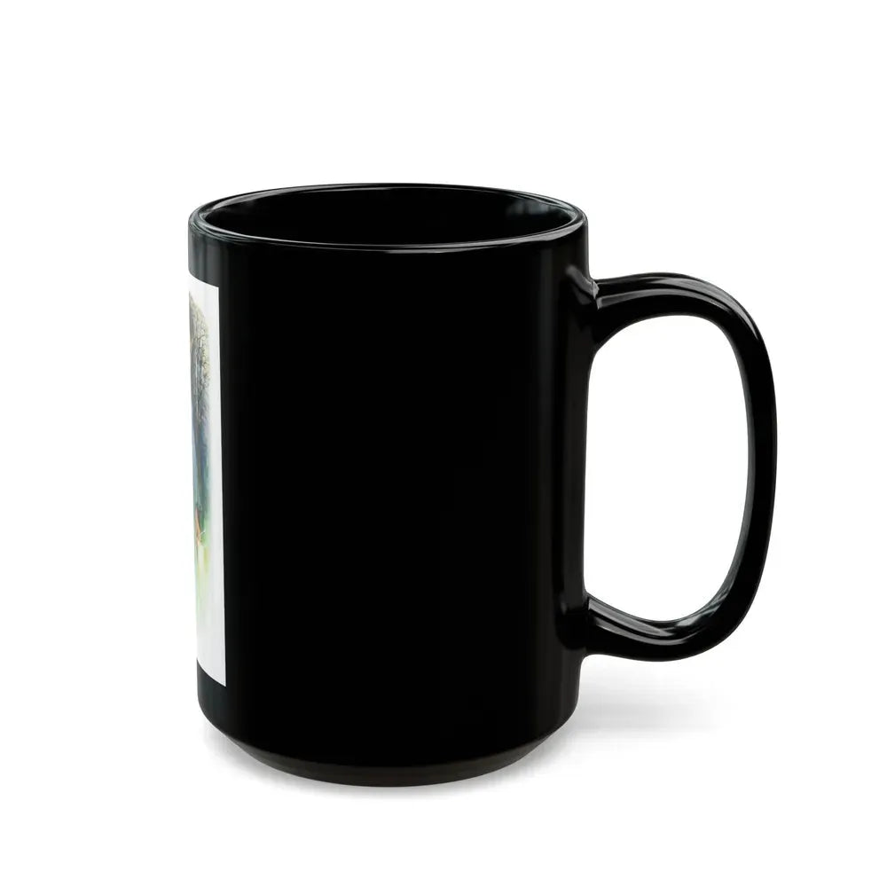 Girl In A Wood by Belinda Brett, Woman's Realm magazine, 1969 - Black Coffee Mug - Go Mug Yourself