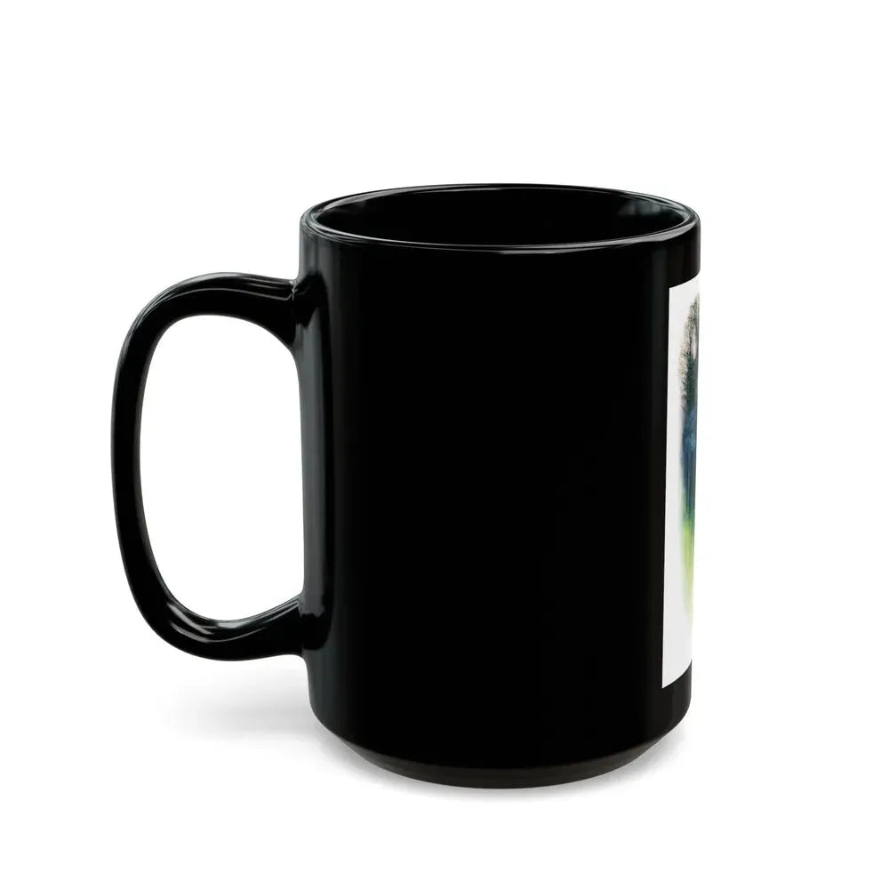 Girl In A Wood by Belinda Brett, Woman's Realm magazine, 1969 - Black Coffee Mug - Go Mug Yourself