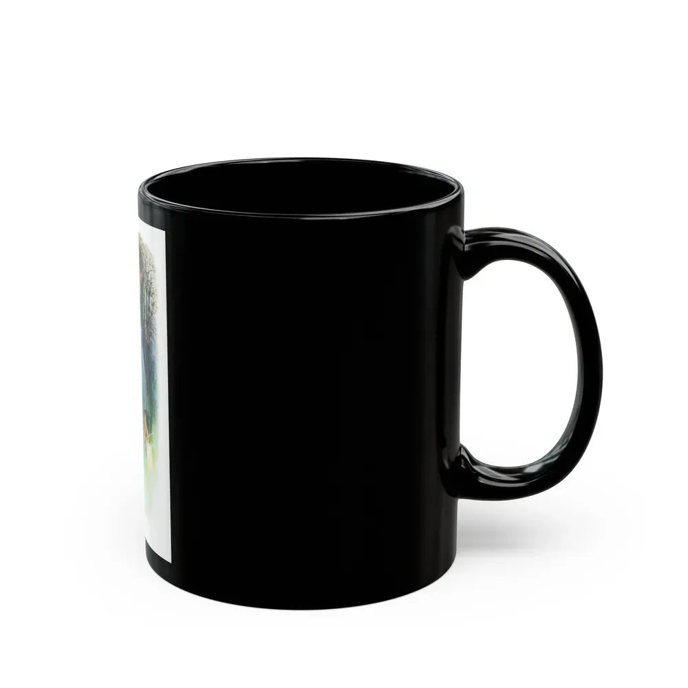 Girl In A Wood by Belinda Brett, Woman's Realm magazine, 1969 - Black Coffee Mug - Go Mug Yourself