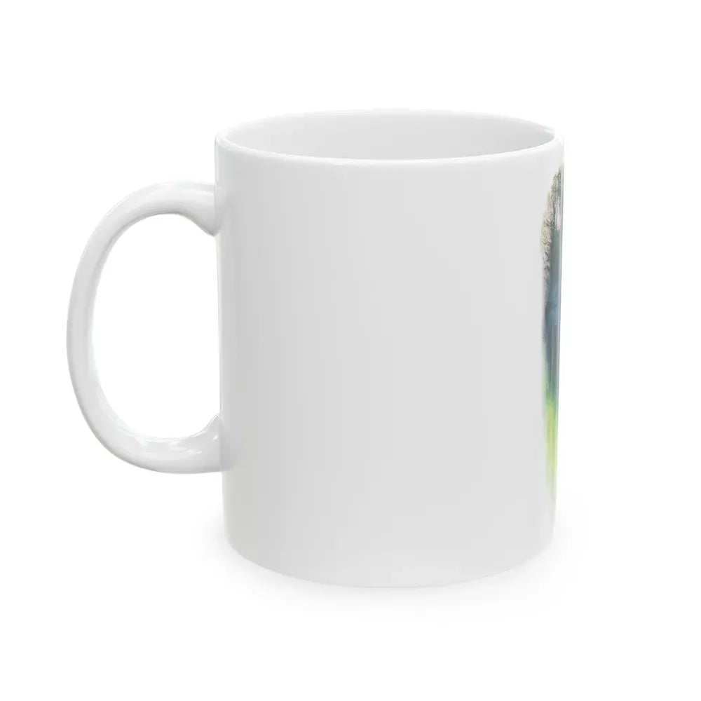 Girl In A Wood by Belinda Brett, Woman's Realm magazine, 1969 - White Coffee Mug - Go Mug Yourself