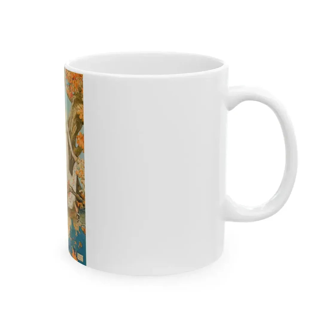 Girl in Autumn - White Coffee Mug - Go Mug Yourself