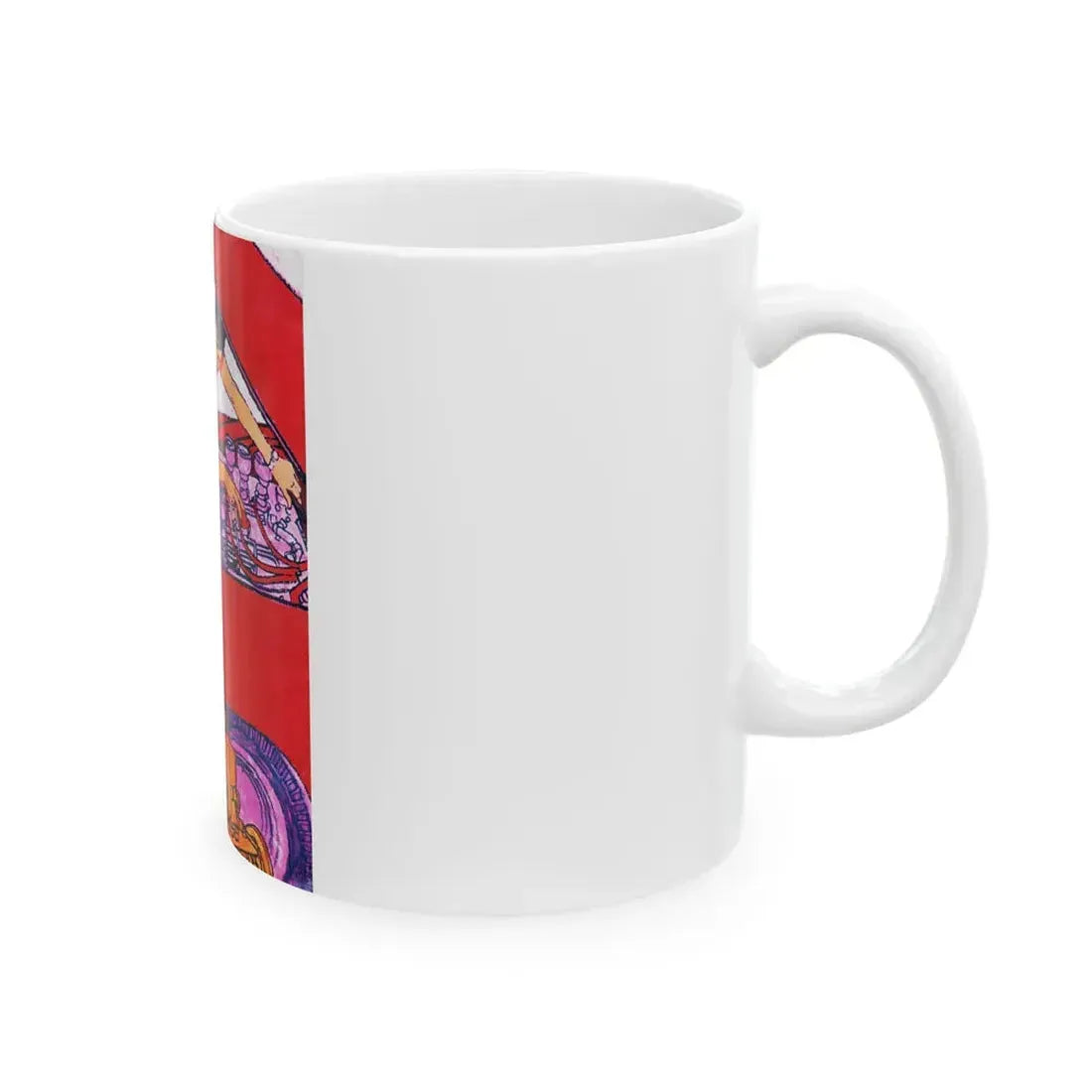 Girl on the Leopard Skin, Seventeen magazine, June 1959 - White Coffee Mug - Go Mug Yourself