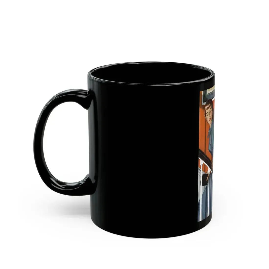 Girl On the Spot (Pt. 2), Redbook, April 1950 - Black Coffee Mug - Go Mug Yourself