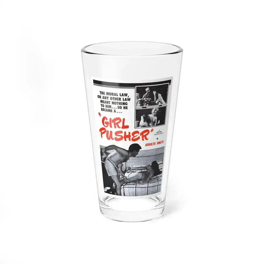 GIRL PUSHER 1968 Movie Poster - Pint Glass 16oz 16oz - Go Mug Yourself