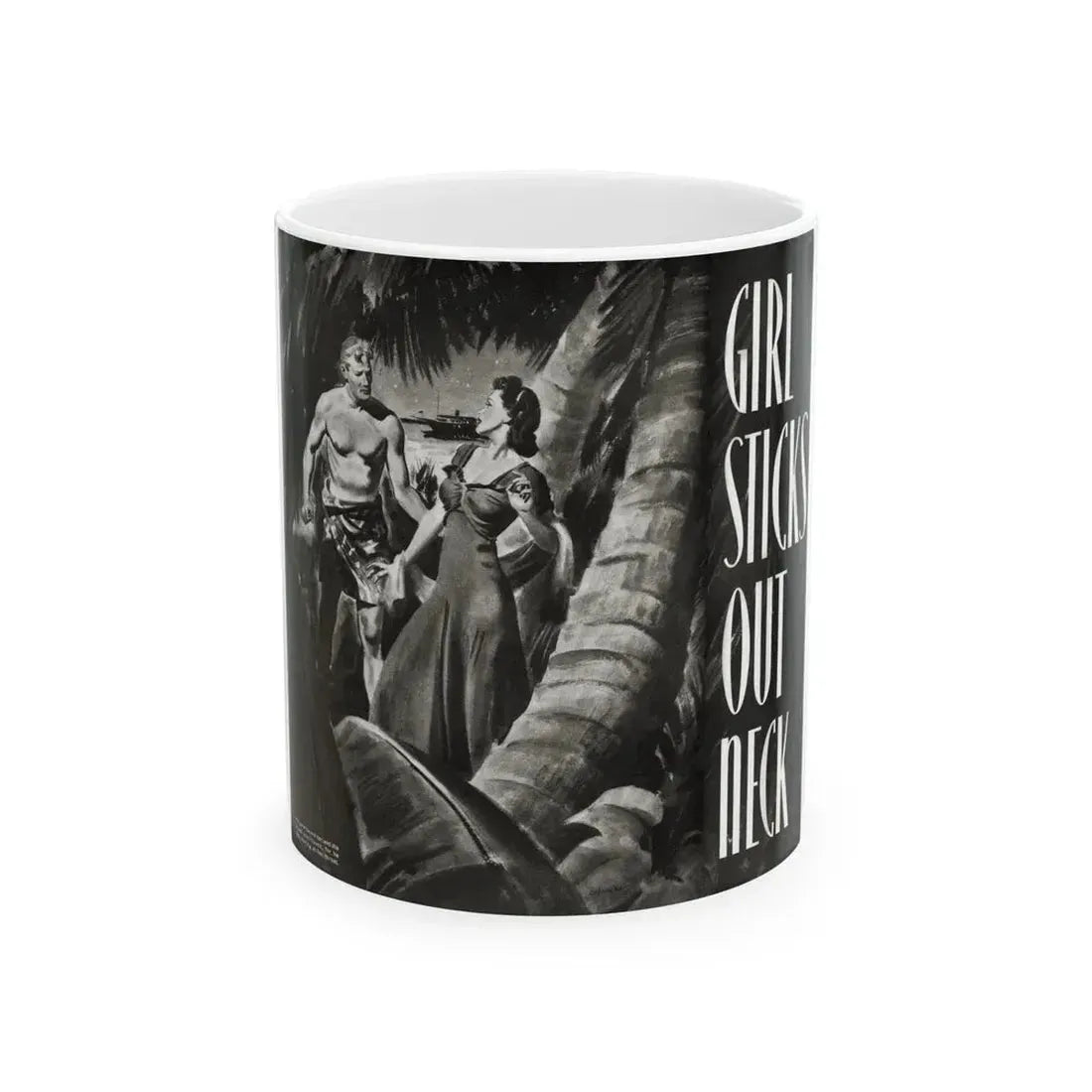 Girl Sticks Out Neck, Liberty magazine, March 1, 1941 - White Coffee Mug 11oz - Go Mug Yourself