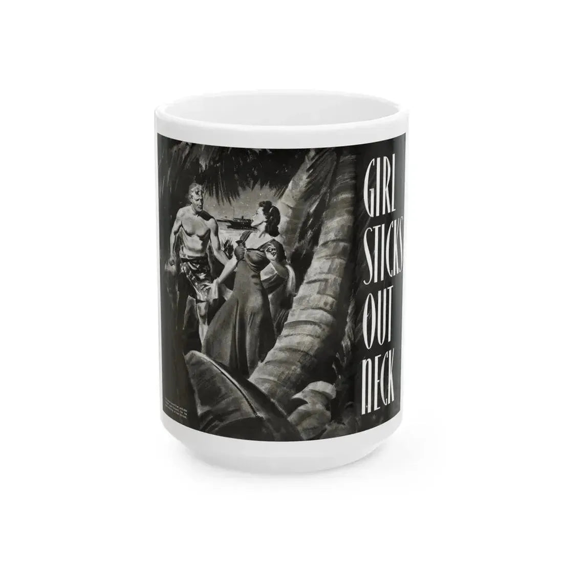 Girl Sticks Out Neck, Liberty magazine, March 1, 1941 - White Coffee Mug 15oz - Go Mug Yourself