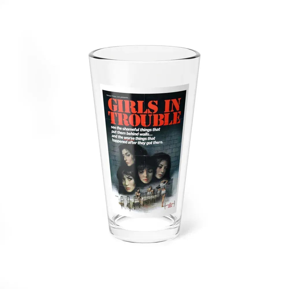 GIRLS IN TROUBLE 1963 Movie Poster - Pint Glass 16oz 16oz - Go Mug Yourself