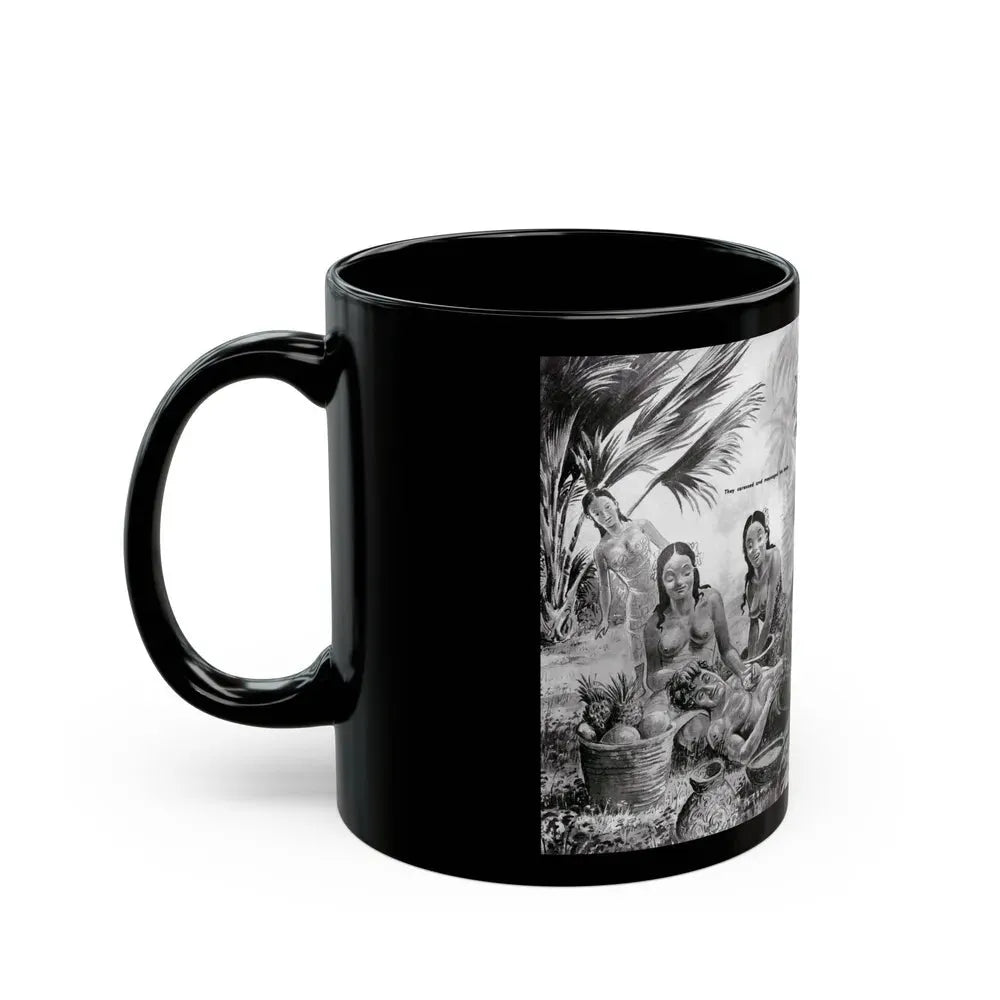 Girls Of The Marquesas, Rage for Men, September 1960 - Black Coffee Mug - Go Mug Yourself
