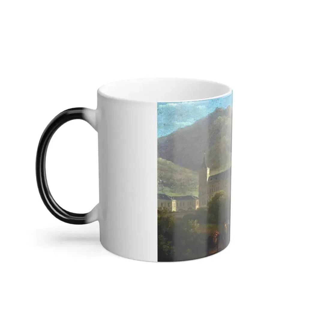 Giuseppe Canella (1788-1847) The Escorial - Oil on Paper Laid on Tin - Color Changing Mug 11oz - Go Mug Yourself