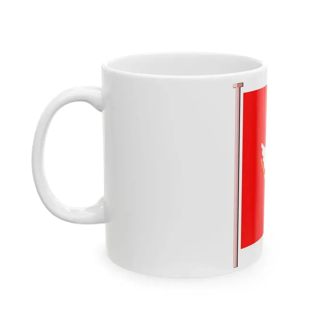 Glavna ratna zastava alaj barjak knjaza Danila I iz 1858 (Montenegro) White Coffee Mug - Go Mug Yourself