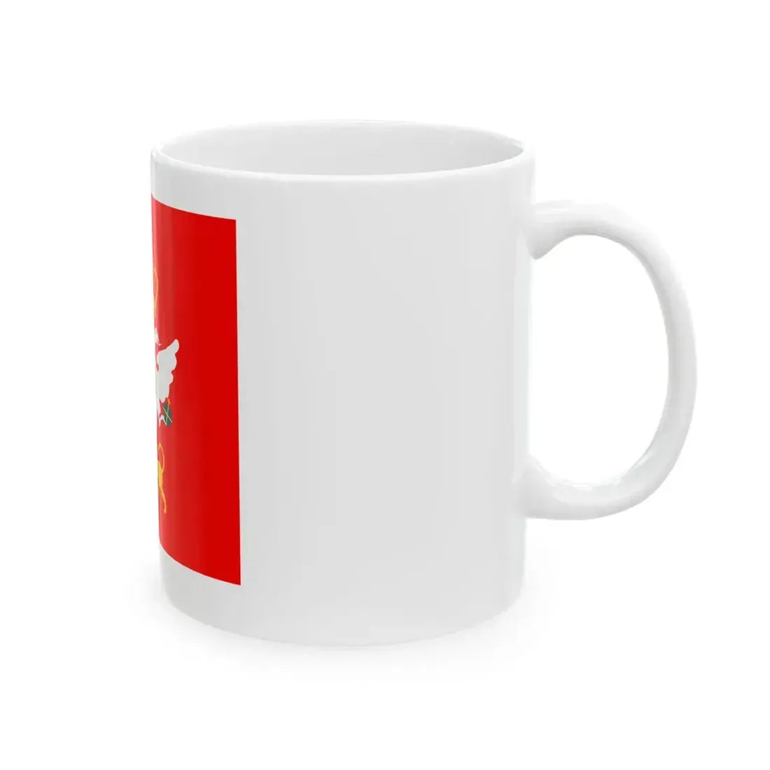 Glavna ratna zastava alaj barjak knjaza Danila I iz 1858 (Montenegro) White Coffee Mug - Go Mug Yourself