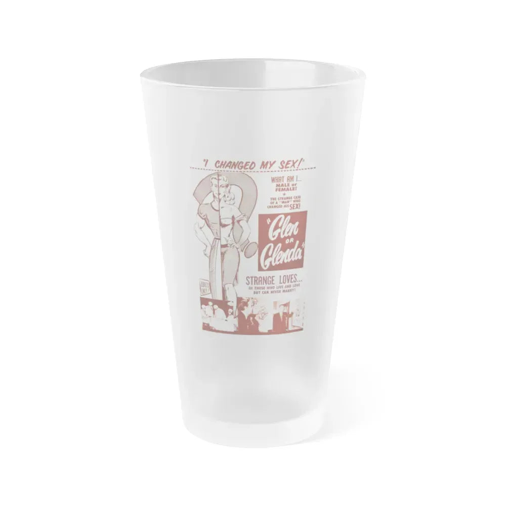 GLEN OR GLENDA 1953 Movie Poster - Frosted Pint Glass 16oz Default Title - Go Mug Yourself