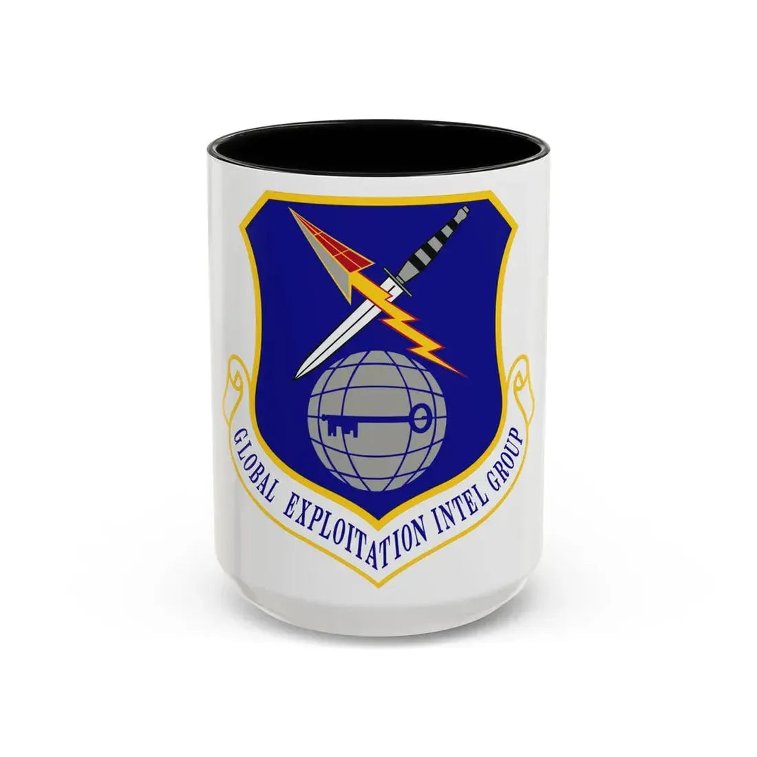 Global Exploitation Intelligence Group (U.S. Air Force) Accent Coffee Mug 15oz Black - Go Mug Yourself