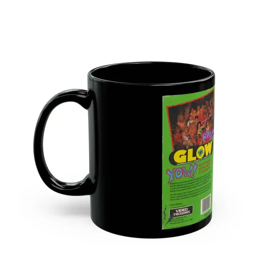 GLOW GORGEOUS LADIES OF WRESTLING (VHS COVER) - Black Coffee Mug - Go Mug Yourself