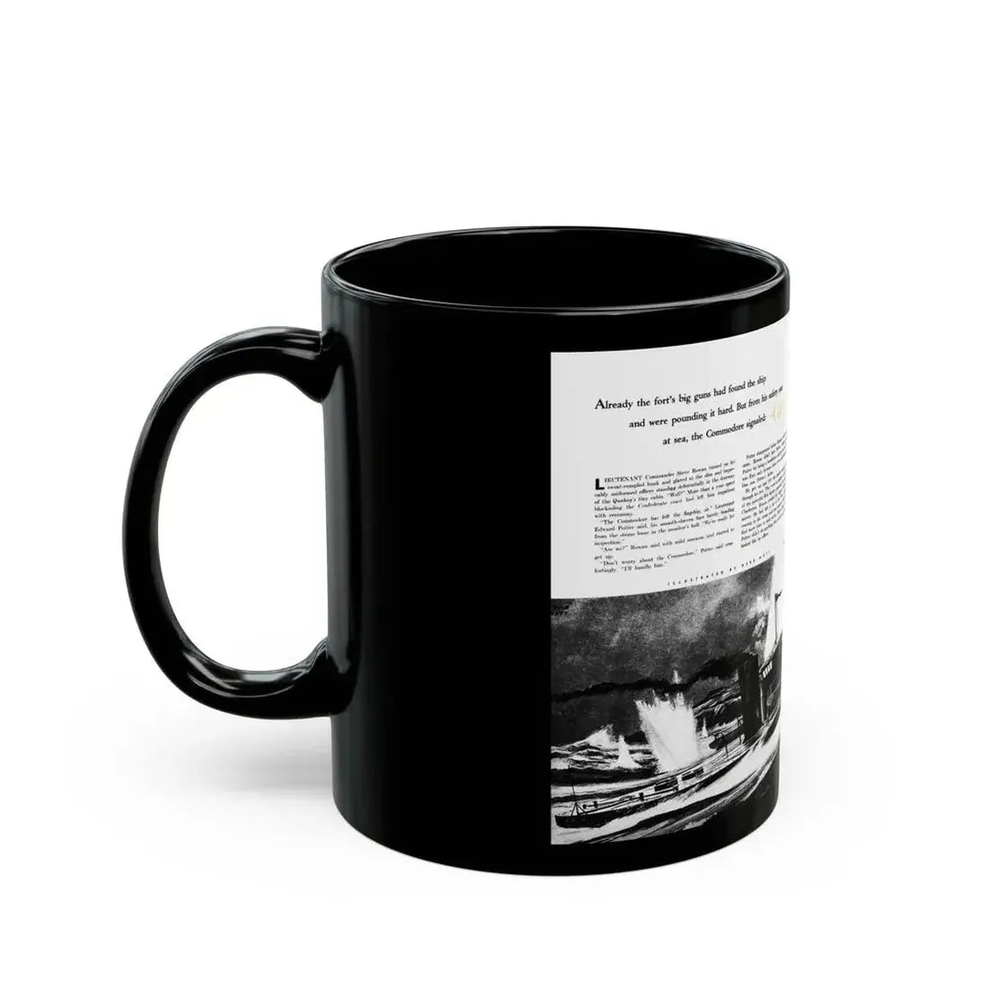 Go To Closer Quarters (1), Adventure, April 1953 - Black Coffee Mug - Go Mug Yourself