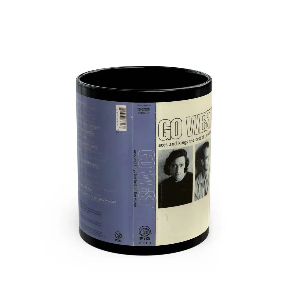 GO WEST ACES AND KINGS THE BEST OF THE VIDEOS (VHS COVER) - Black Coffee Mug 11oz - Go Mug Yourself