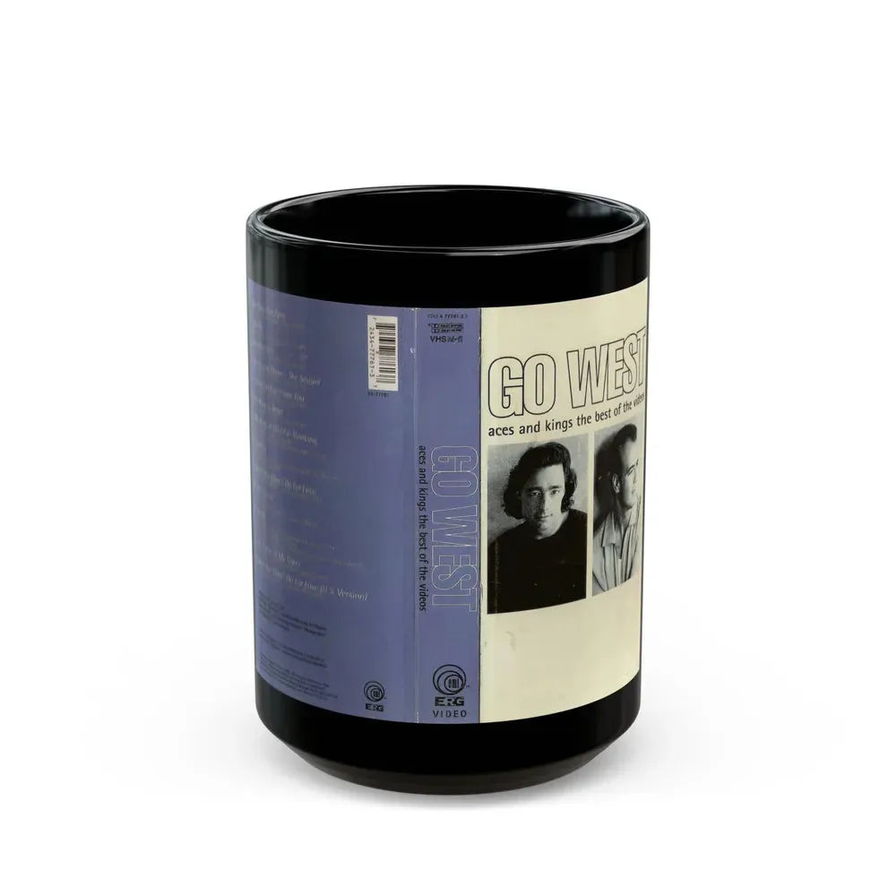 GO WEST ACES AND KINGS THE BEST OF THE VIDEOS (VHS COVER) - Black Coffee Mug 15oz - Go Mug Yourself