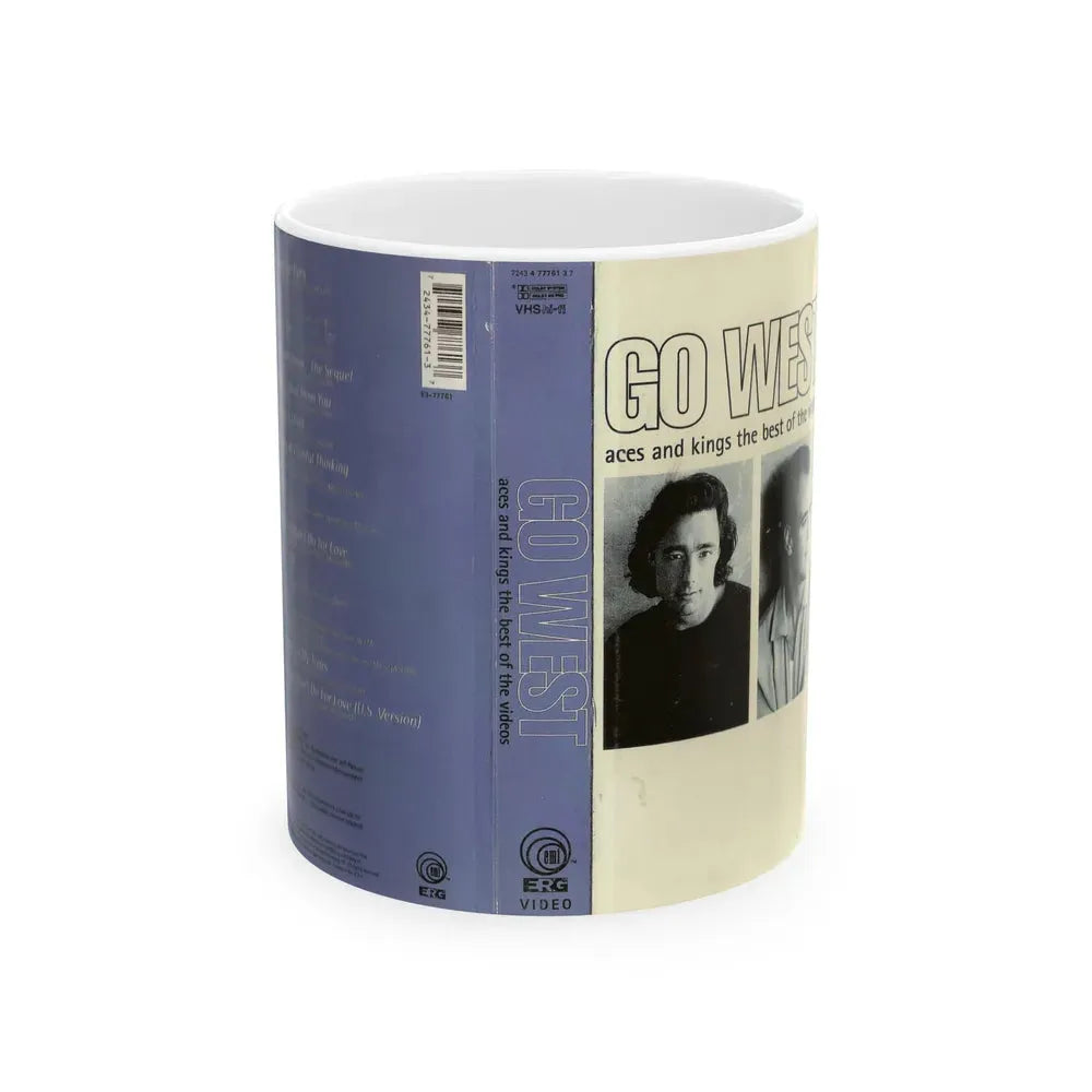 GO WEST ACES AND KINGS THE BEST OF THE VIDEOS (VHS COVER) - White Coffee Mug 11oz - Go Mug Yourself