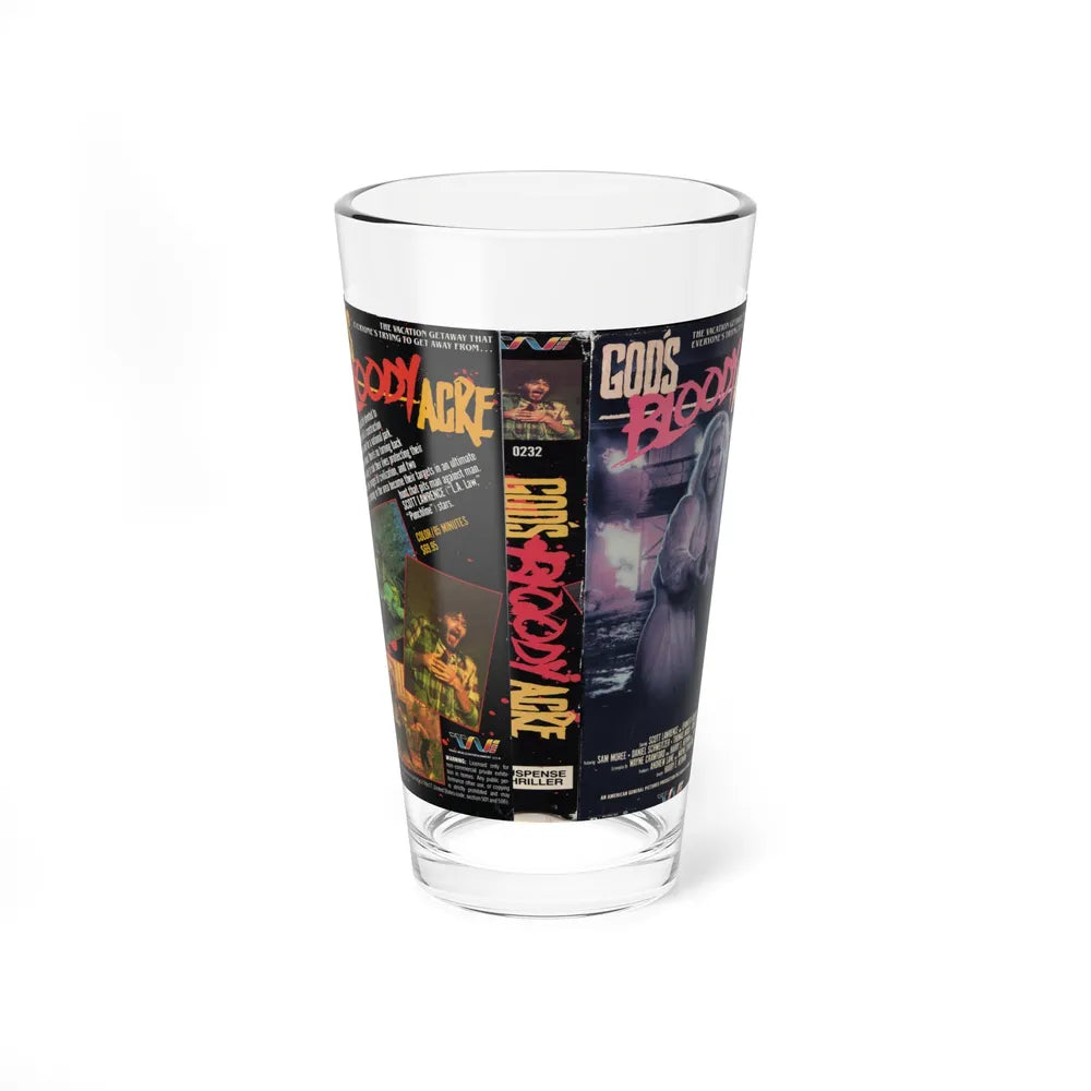 GODS BLOODY ACRE (VHS COVER) Pint Glass 16oz 16oz - Go Mug Yourself