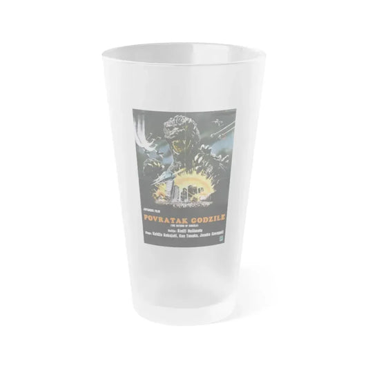 GODZILLA 1985 (2) Movie Poster - Frosted Pint Glass 16oz Default Title - Go Mug Yourself