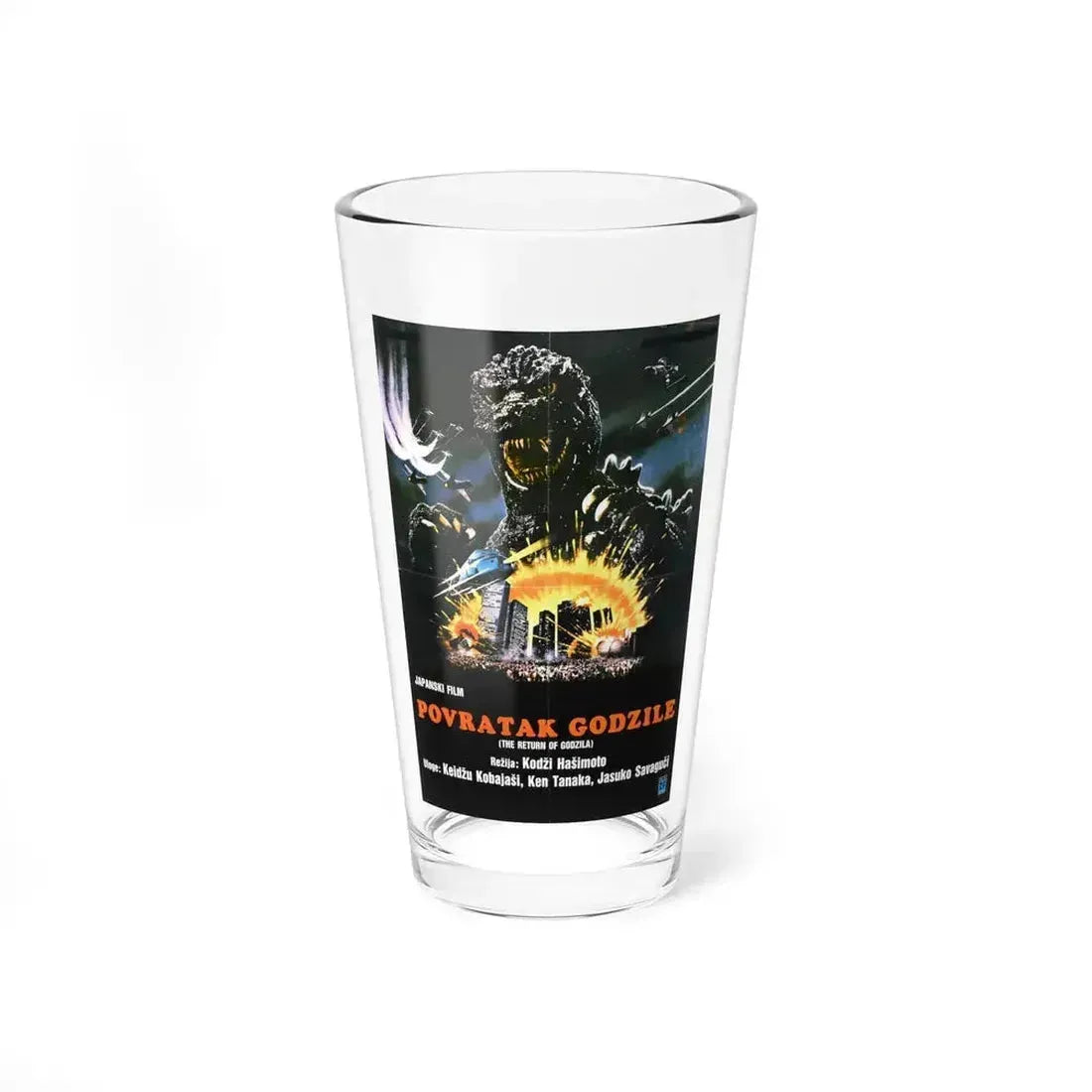 GODZILLA 1985 (2) Movie Poster - Pint Glass 16oz 16oz - Go Mug Yourself