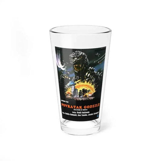 GODZILLA 1985 (2) Movie Poster - Pint Glass 16oz 16oz - Go Mug Yourself