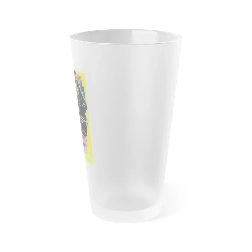 GODZILLA VS GIGAN (GERMAN) 1972 Movie Poster - Frosted Pint Glass 16oz - Go Mug Yourself