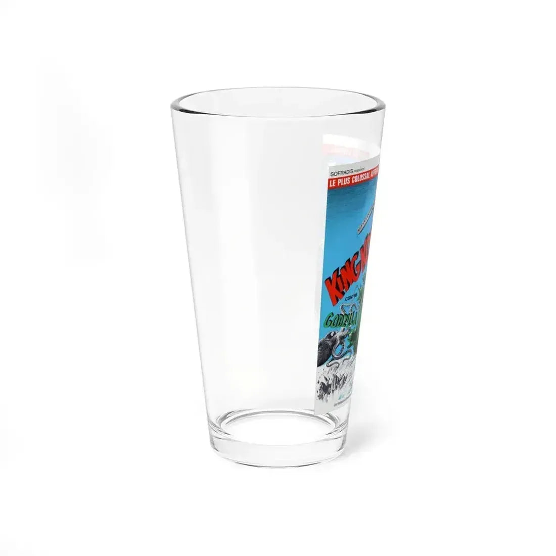 GODZILLA VS KING KONG (FRENCH) 1963 Movie Poster - Pint Glass 16oz - Go Mug Yourself