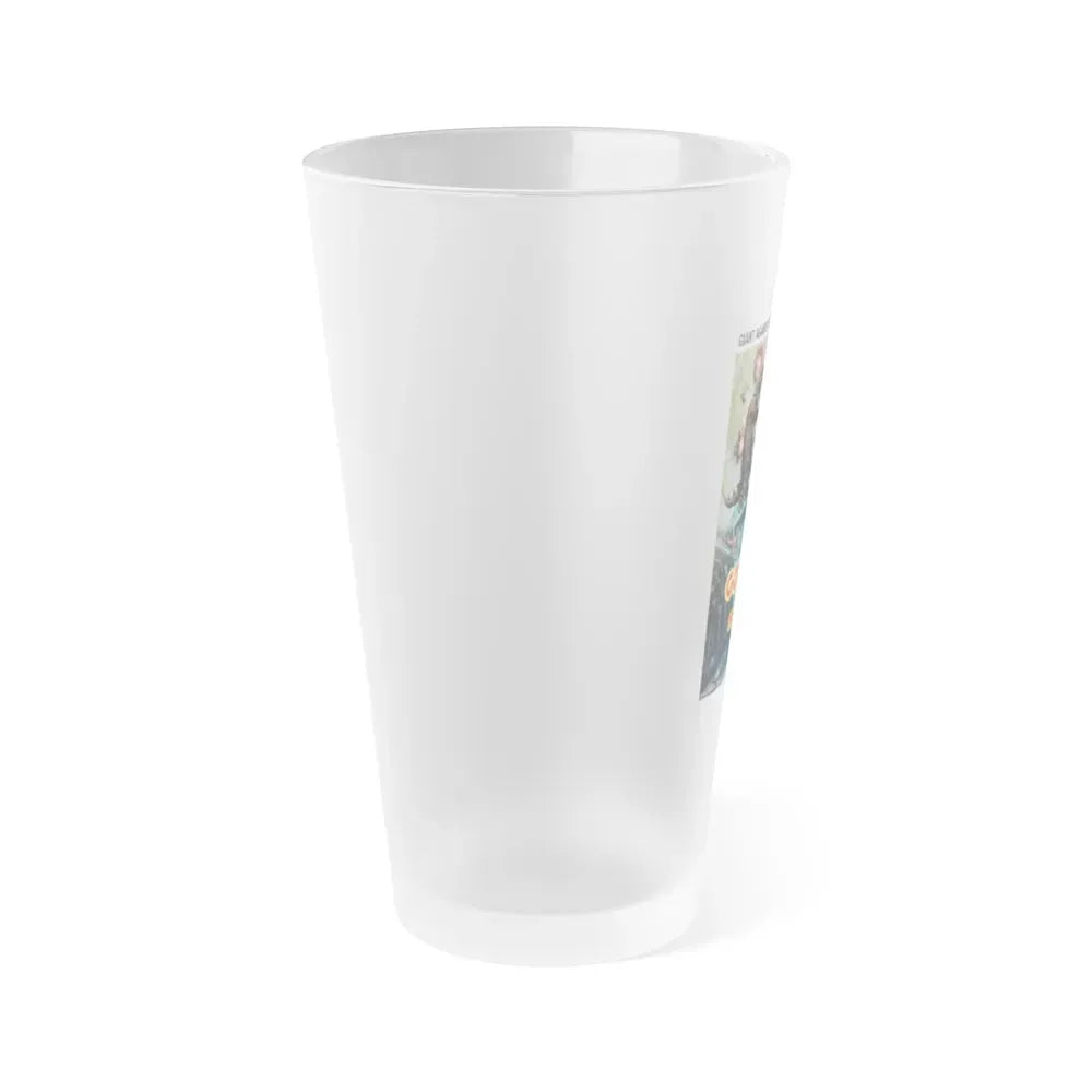GODZILLA VS MEGALON 1973 Movie Poster - Frosted Pint Glass 16oz - Go Mug Yourself