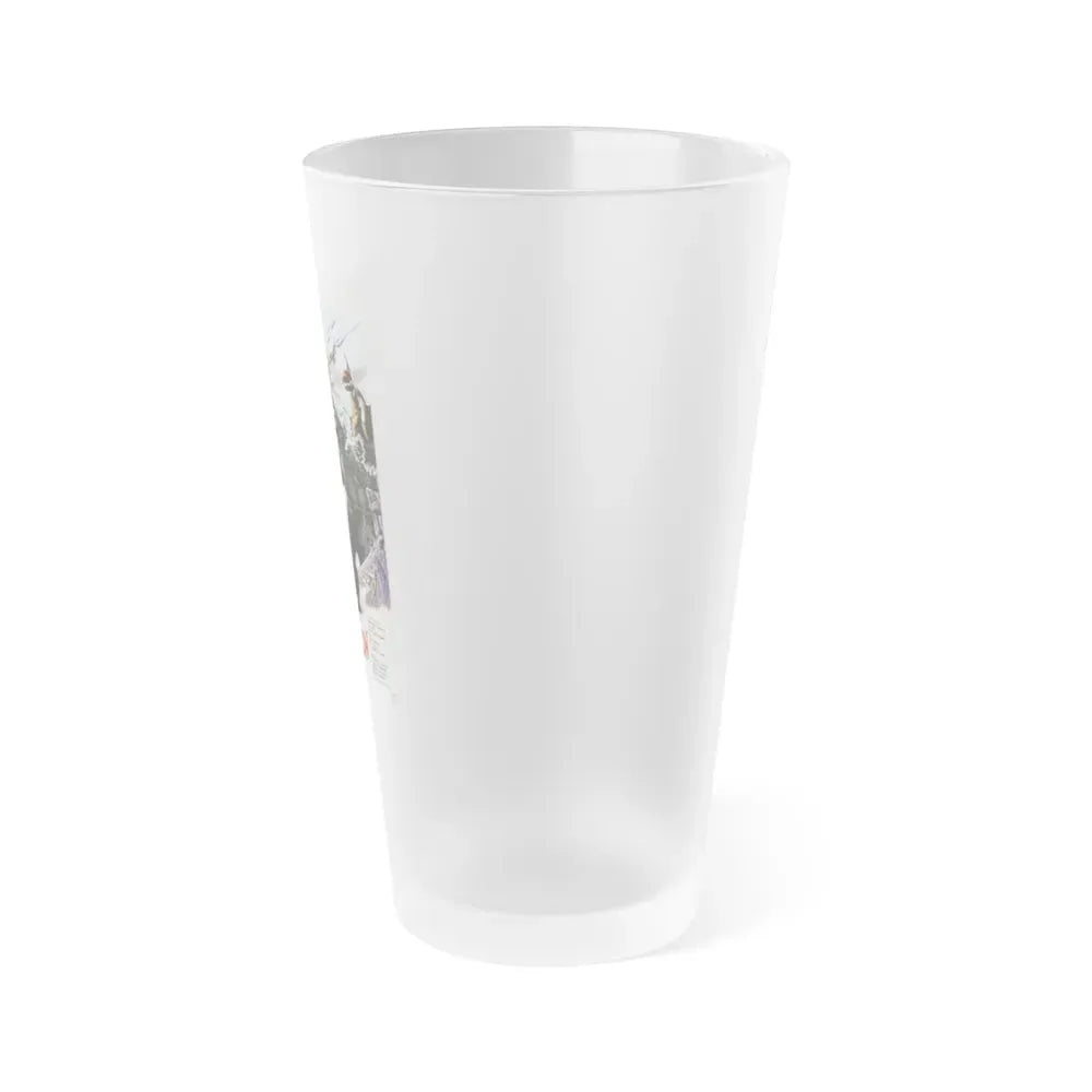 GODZILLA VS MEGALON (2) 1973 Movie Poster - Frosted Pint Glass 16oz - Go Mug Yourself