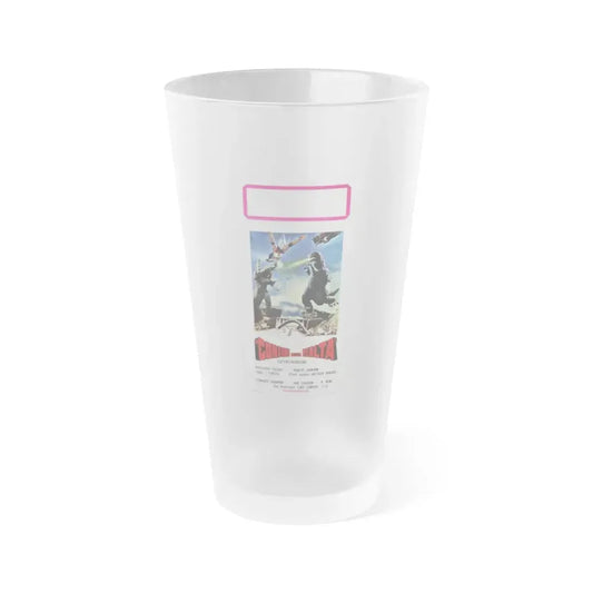 GODZILLA VS MEGALON (ITALIAN) 1973 Movie Poster - Frosted Pint Glass 16oz Default Title - Go Mug Yourself