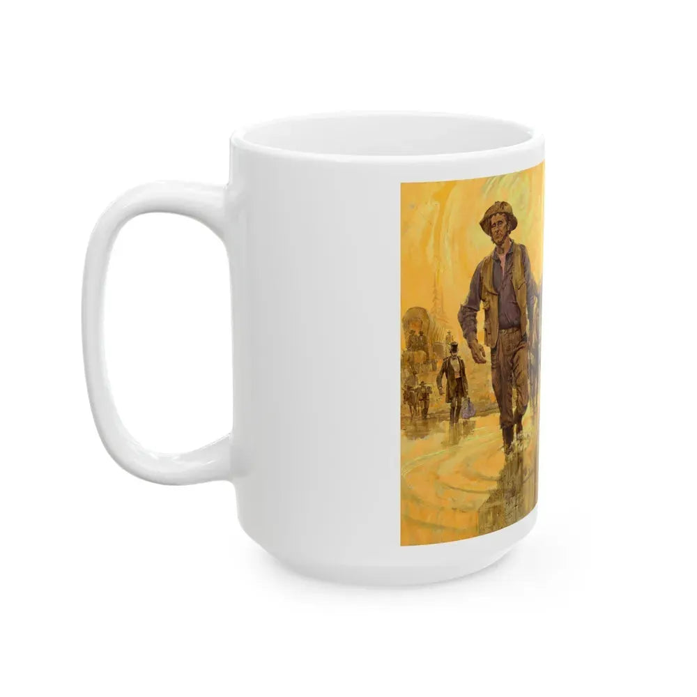 Gold Seekers Rush to California, Great Moments in American History illustration, 1965 - White Coffee Mug - Go Mug Yourself