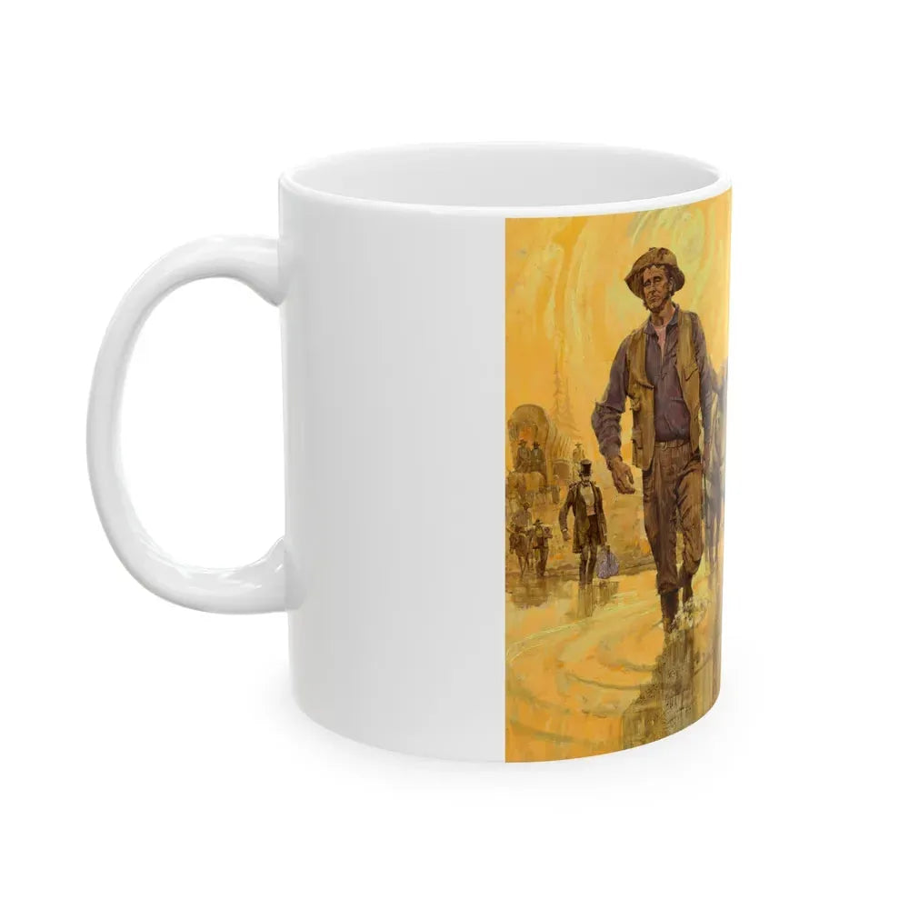 Gold Seekers Rush to California, Great Moments in American History illustration, 1965 - White Coffee Mug - Go Mug Yourself