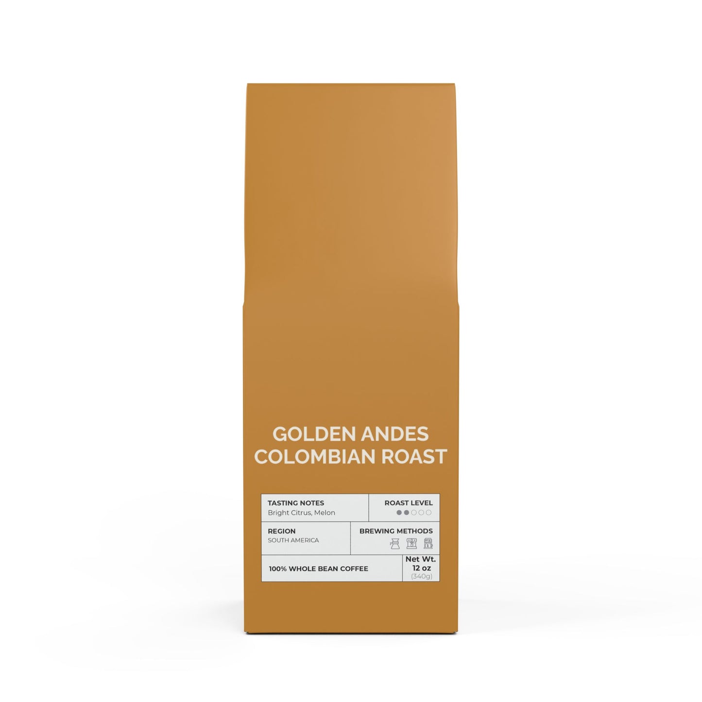 Golden Andes Colombian Roast-Whole Bean-12oz-Go Mug Yourself