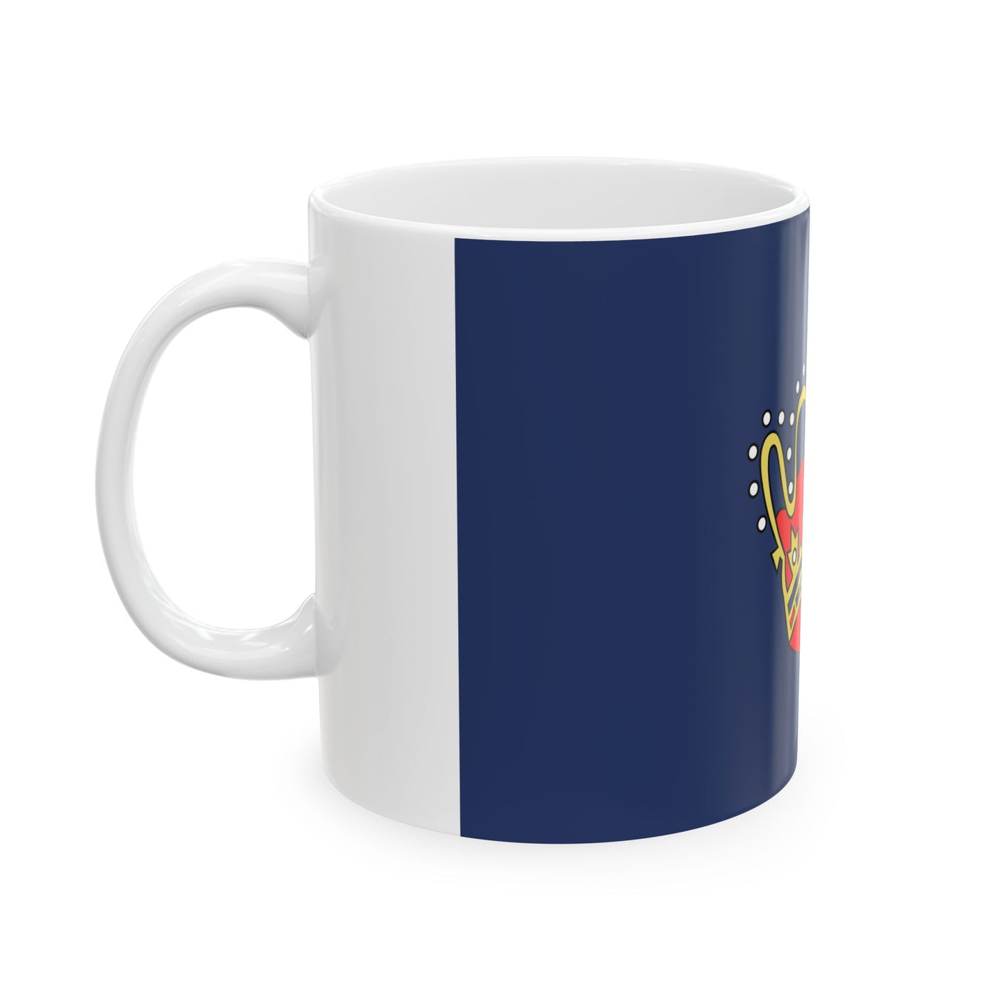 Goldene Krone im Blauen Meer (Germany) White Coffee Mug-Go Mug Yourself