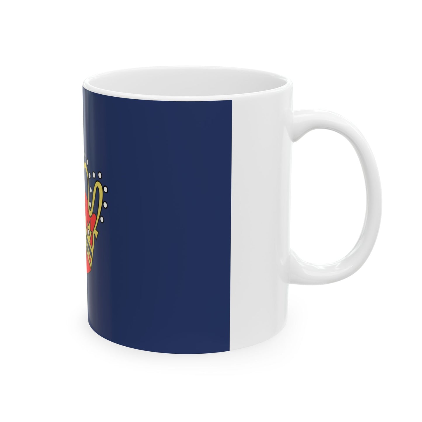 Goldene Krone im Blauen Meer (Germany) White Coffee Mug-Go Mug Yourself