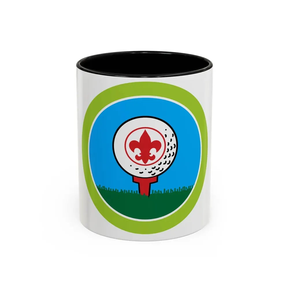 Golf (Boy Scout Merit Badge) Accent Coffee Mug 11oz Black - Go Mug Yourself